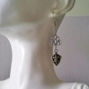 Ohrschmuck Edelstahl Fleur de Lis Schutzschild Mittelalter 