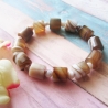 Armband aus Botswana Achat Perlen, Stretch Armband