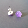 Ohrstecker 925 Sterling Silber mit einem Amethyst Stein