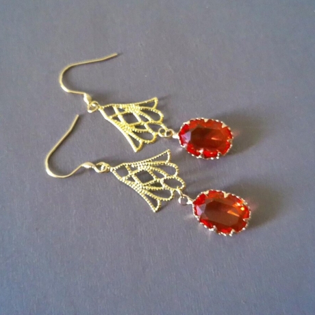 Ohrschmuck Hängeohrringe Edelstahl goldene Ohrringe Filigran
