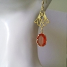Ohrschmuck Hängeohrringe Edelstahl goldene Ohrringe Filigran