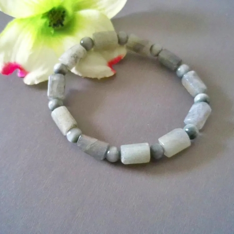 Damen Armband aus Labradorit, Adlerauge Perlen, Stretch Armband,