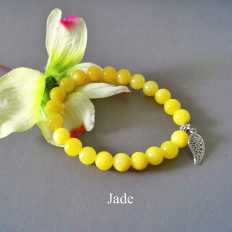 Damen Armband aus Jade 15 Anhängern zur Auswahl