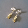 Ohrschmuck Ohrstecker mit einer Blume mit 18K Vergoldung