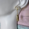 Ohrschmuck Ohrstecker mit einer Blume mit 18K Vergoldung