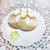 Ohrschmuck filigrane Ohrringe Kreis Anhänger, Edelstahl 