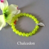 Damen Armband aus Chalcedon, 15 Anhängern zur Auswahl