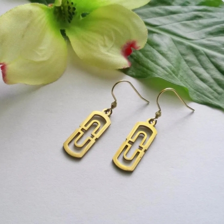 Goldene Ohrringe Geometrisch Edelstahl 