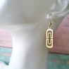 Goldene Ohrringe Geometrisch Edelstahl 