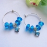 Creolen 925 Sterling Silber mit Murano Perlen