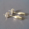 Ohrschmuck Ohrstecker mit einer Blume mit 18K Vergoldung
