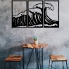 Wandbild aus Holz 3-teilig | Meer Wellen Natur Abenteuer Strand
