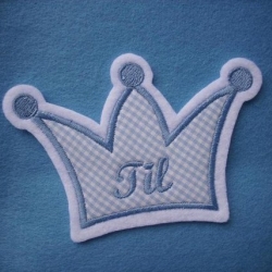 Applikation/Aufnäher Krone mit Wunschnamen/text
