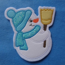 Applikation/Aufnäher süsser Schneemann