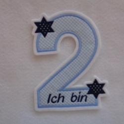 Applikation/Aufnäher Zahl/Geburtstagszahl  1 - 9 Applikation/Aufnäher Zahl/Geburtstagszahl  1 - 9