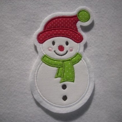 Applikation/Aufnäher süsser Schneemann