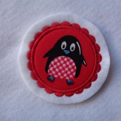 Applikation/Aufnäher Mini-Button Pinguin