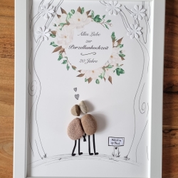 Geschenk zur Porzellanhochzeit 20. Hochzeitstag Personalisierbar 