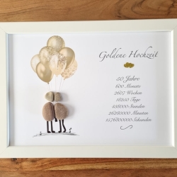 Geschenk zur Goldenen Hochzeit 50. Hochzeitstag Personalisierbar 
