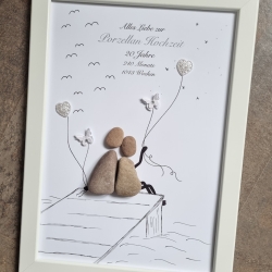 Geschenk zur Porzellanhochzeit 20. Hochzeitstag Personalisierbar 