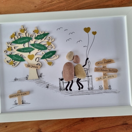 Geschenk zur Goldenen Hochzeit 50. Hochzeitstag Personalisierbar 