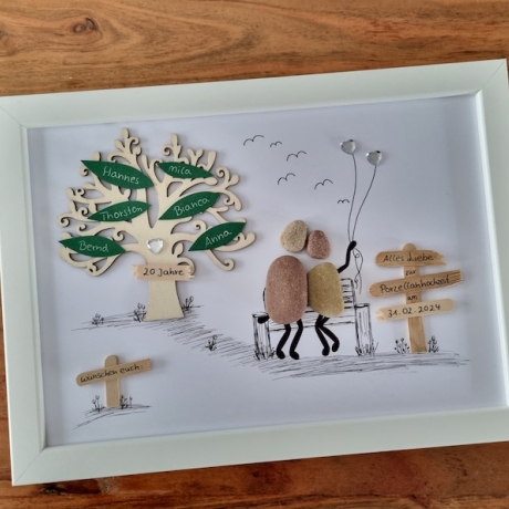 Geschenk zur Porzellanhochzeit 20. Hochzeitstag Personalisierbar 