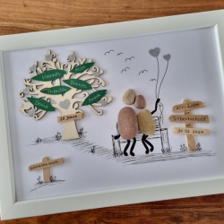 Geschenk zur Silberhochzeit 25. Hochzeitstag Personalisierbar 