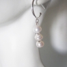 Ohrschmuck Ohrringe Halb Creolen Edelstahl mit Süßwasserperlen 