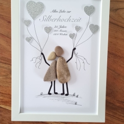 Geschenk zur Silberhochzeit 25. Hochzeitstag Personalisierbar 