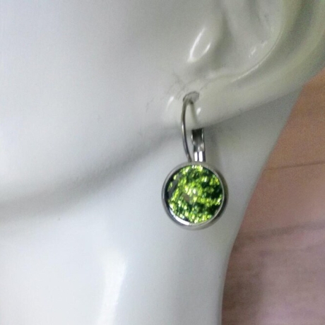 Set Halskette Ohrringe aus Edelstahl mit Stein  in Leopard Design
