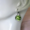 Set Halskette Ohrringe aus Edelstahl mit Stein  in Leopard Design