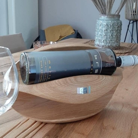 RUGBY Weinständer Flaschen Aufbewahrung Massiv Holz handgemacht