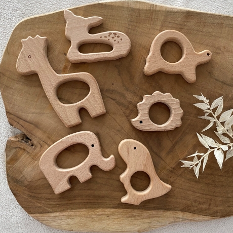 Greifring / Greifling / Motorikspielzeug Tier personalisiert