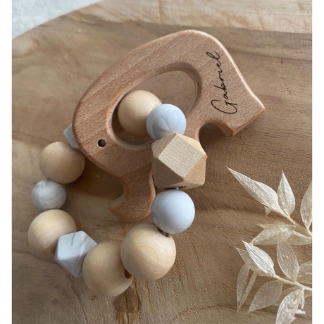 Greifring / Greifling / Motorikspielzeug Tier personalisiert