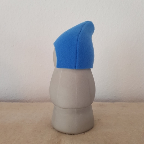handmade Zwerg / Gartenzwerg Figur Beton mit Filz Mütze blau 28cm