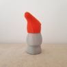 Unikat Zwerg / Design Gartenzwerg Beton Filzmütze orange 28cm