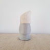 HausZwerg Dekofigur Beton / WOLLFilz Mütze creme Handnaht 28 cm