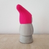 handmade Zwerg / Gartenzwerg Figur Beton mit Filz Mütze pink 28cm