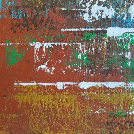 Leinwand Acrylmalerei Bild 50x70cm abstrakt Spachteltechnik Kunst