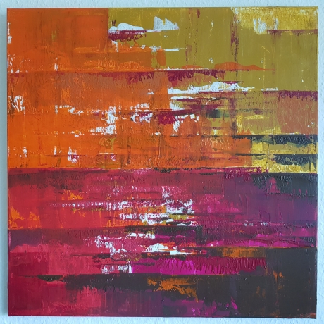 Leinwand Acrylmalerei Bild 60x60cm abstrakt Spachteltechnik Kunst