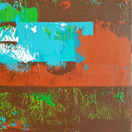 Leinwand Acrylmalerei Bild 50x70cm abstrakt Spachteltechnik Kunst