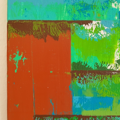 Leinwand Acrylmalerei Bild 50x70cm abstrakt Spachteltechnik Kunst