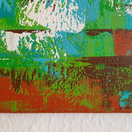Leinwand Acrylmalerei Bild 50x70cm abstrakt Spachteltechnik Kunst