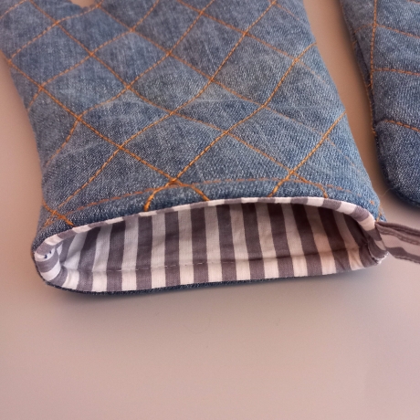1 Paar Ofenhandschuhe aus Jeans Upcycling