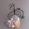 1 Deko Herz aus Stoff Shabby Chic Anhänger