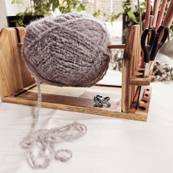 Wollomat - Wollabroller, Wollhalter, Wollabwickler, Spule -Akazie