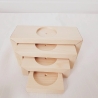 Adventstreppchen aus Kiefer-Holz, Teelichthalter, Kerzenhalter