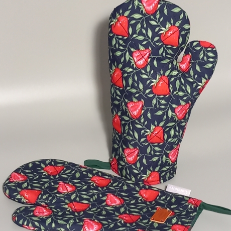 Erdbeere Kochhandschuhe, Backhandschuhe