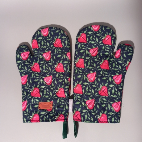  Erdbeere Kochhandschuhe, Backhandschuhe