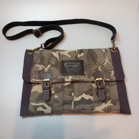Clutch Jeans Bag Camouflage upcycling EINZELSTÜCK